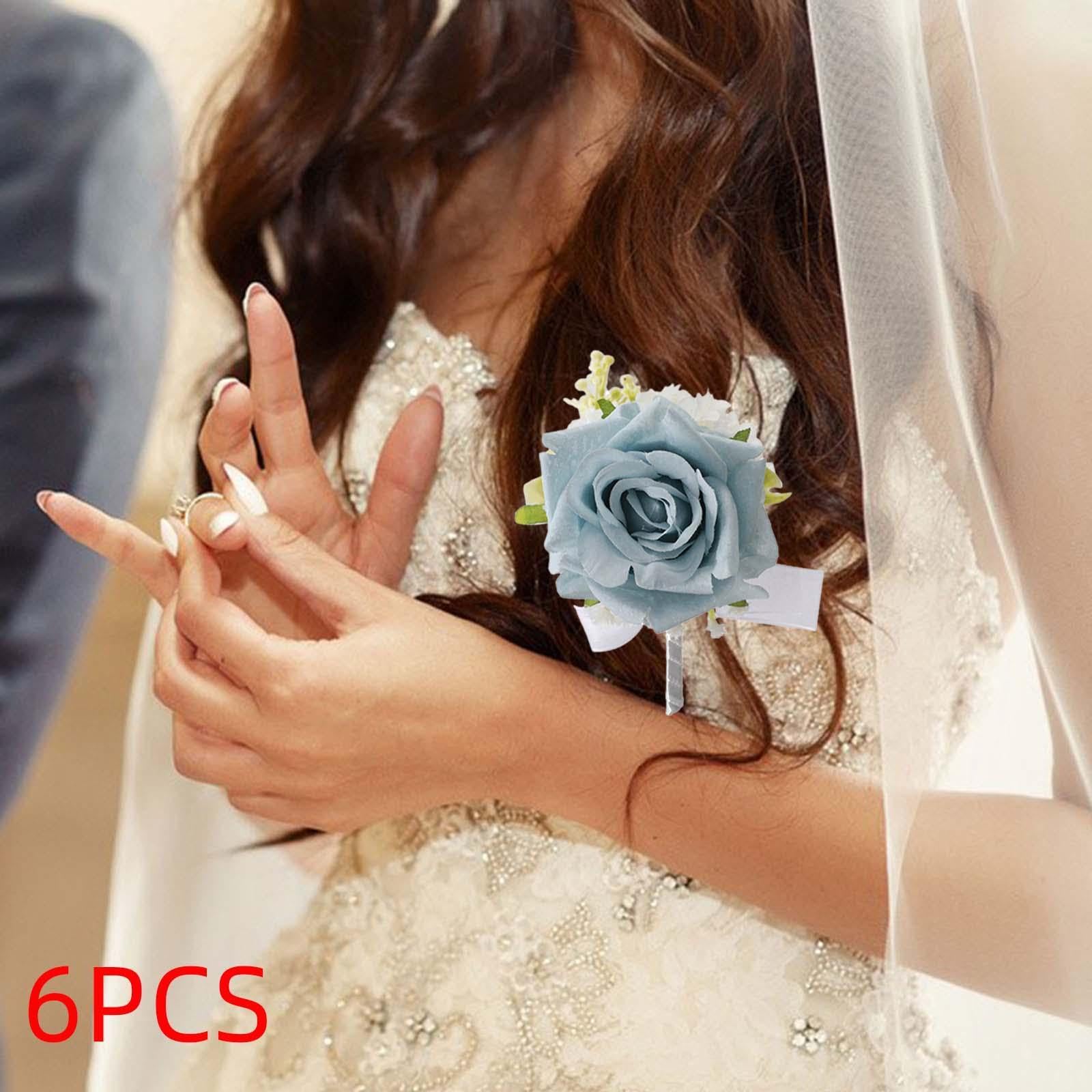 Ansteckblume für Hochzeiten, Brautpaar, Ansteckblume für Foto-Requisiten, 6 Stück