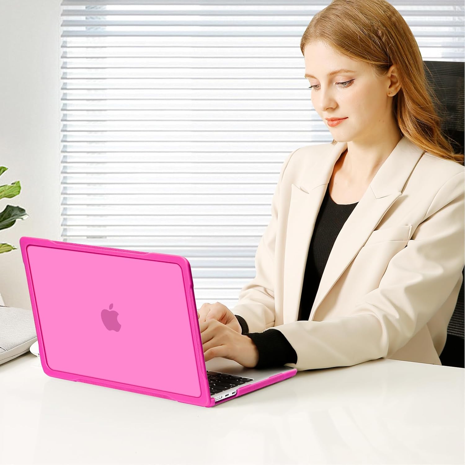 MOSISO Crack-Resistant Hard Case Compatible with MacBook Air 13 inch, 2026 2025-2022 M4 A3240 M3 A3113 M2 A2681, Shell with Soft TPU Bumper&Keyboard Cover for MacBook Air 13.6 inch Case, Rose Red - Image 6