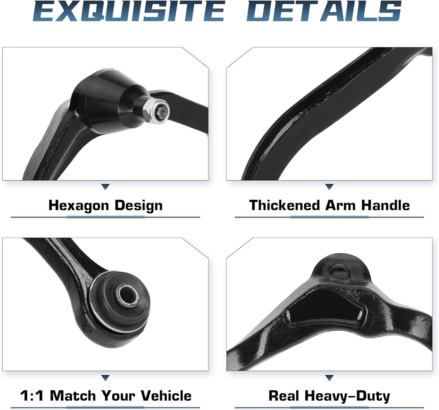 10Pcs Front Upper Control Arm with Ball Joint for Dodge Nitro 2007-2011, for Jeep Liberty 2008-2012 Sway Bar Tie Rod Ends Suspension Kit MS251042 MS251043 K80629 K750127 EV800416 ES800413 ES800412