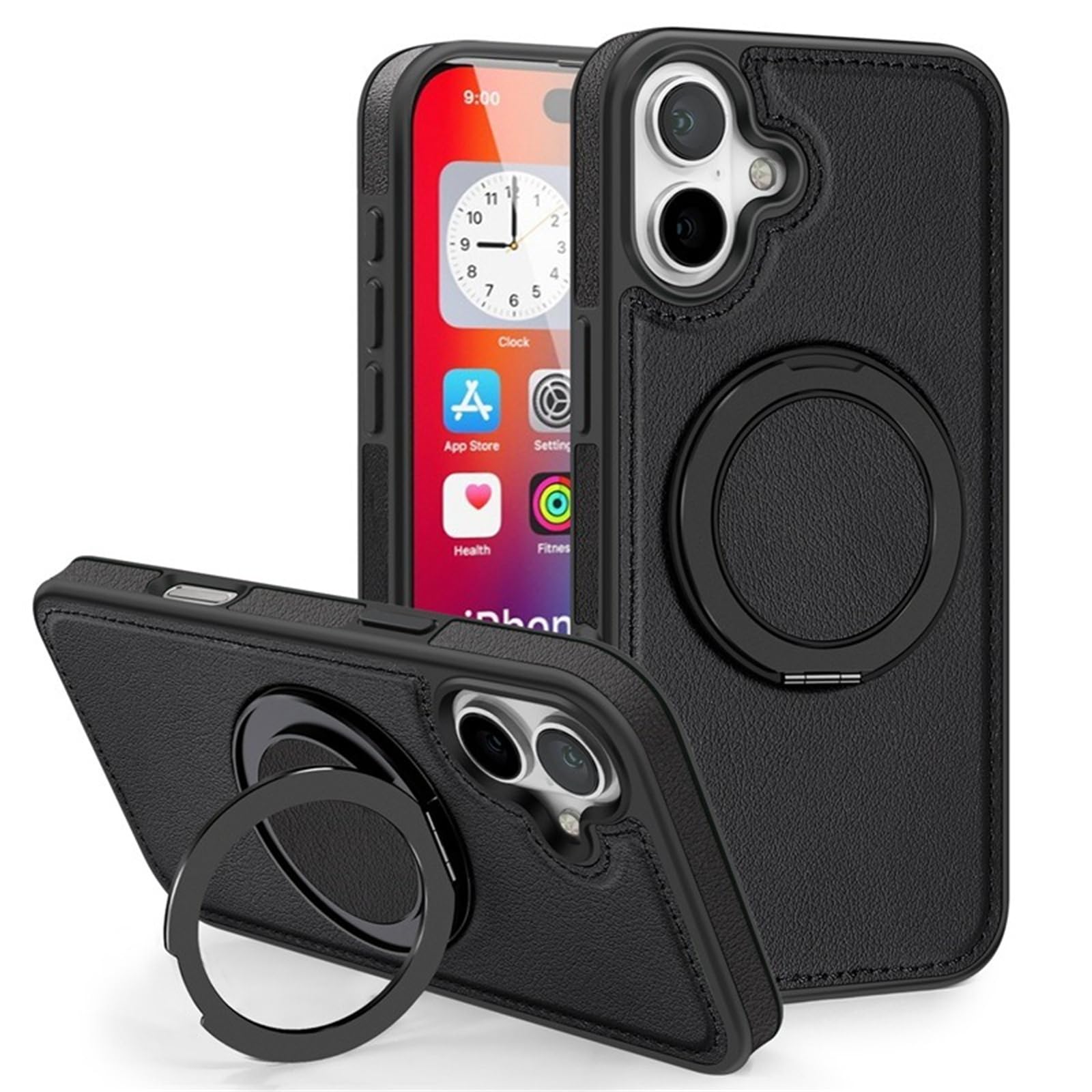 Coque iPhone 16 Pro anti-rayures MagSafe ultra fine à bague rotative - 8