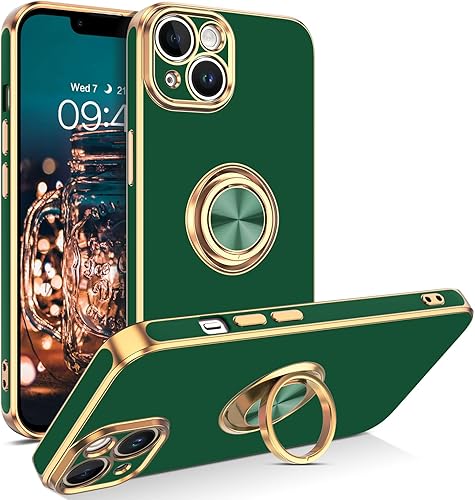 BENTOBEN Funda para iPhone 14 Plus, funda para teléfono iPhone 14 Plus, ajuste delgado, soporte de anillo con soporte, protección a prueba de