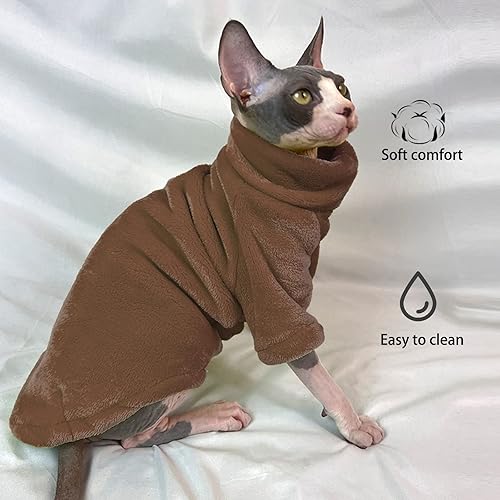 Miniatura 3 de Sphynx - Ropa para gatos sin pelo, transpirable, cálida, para gatos, color liso, para primavera, verano, otoño, linda ropa para gatos, chaleco,