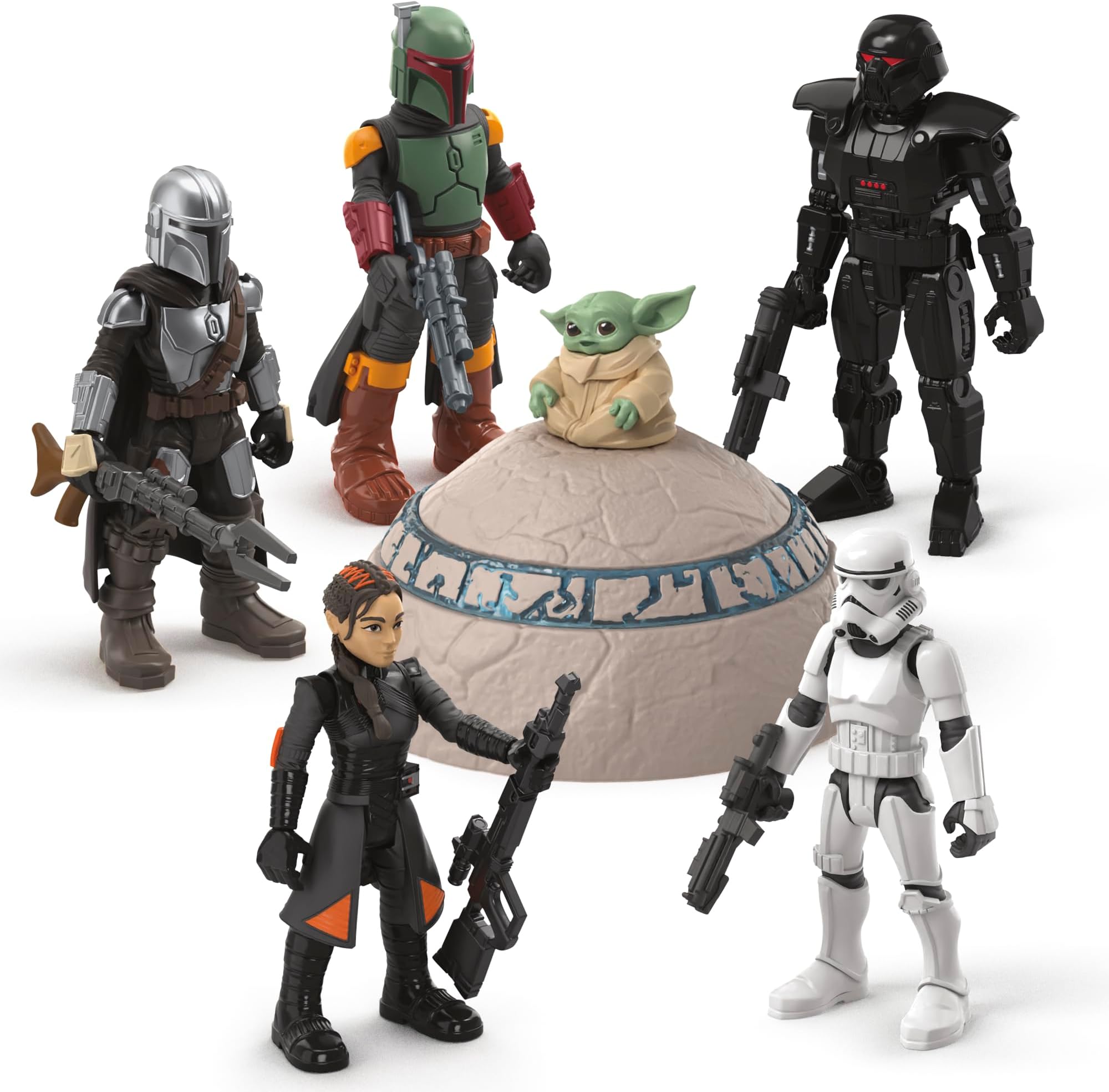 Mission Fleet, 2.5-Inch Scale Mandalorian Action Figure Set with 6 Figures & 8 Accessories, Toys for 4 Year Old Boys & Girls (Amazon Exclusive)