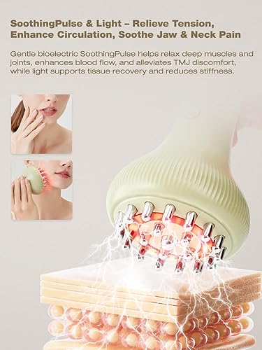 Miniatura 4 de Masajeador de mandíbula y cuello para aliviar el dolor de tejido profundo, los mejores productos de alivio de la ATM, masajeador térmico de pulso