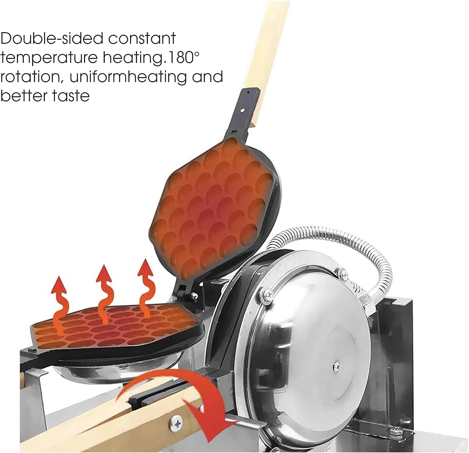 Bubble Waffle Maker,Commercial Waffle Maker,Electric Egg Cake Machine,Nonstick Electric Waffle Maker Machine,60PCS Electric Egg Cake Machine,Temperature 50-250℃,