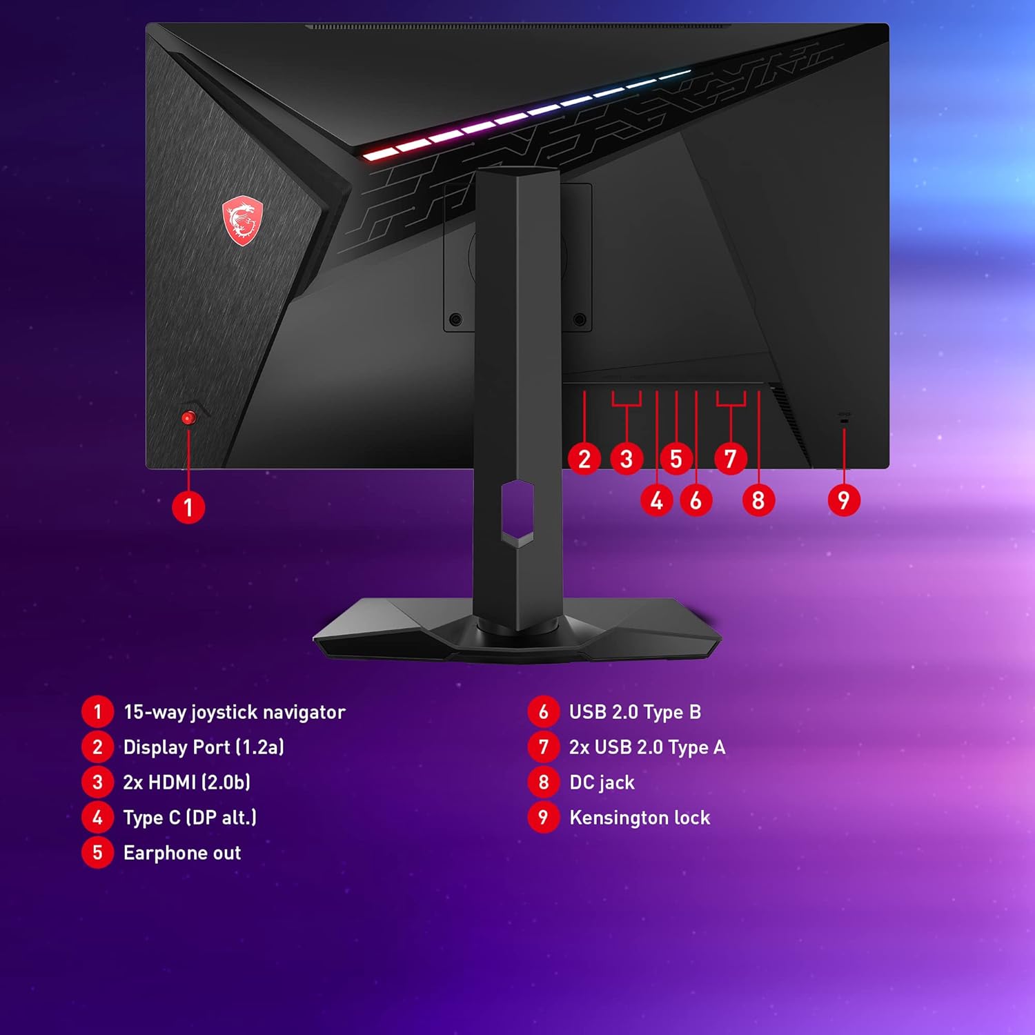MSI Optix MAG274QRF-QD Monitor Gaming 27 16:9 (WQHD) 2560x1440, Rapid IPS Quantum Dot, 165Hz, 1ms GtG, HDR Ready, G-SYNC compatibile, Night Vision, USB Type-C, Gaming OSD App, VESA 100x100 MSI Optix MAG274QRF-QD Monitor Gaming 27 16:9 (WQHD) 2560x1440, Rapid IPS Quantum Dot, 165Hz, 1ms GtG, HDR Ready, G-SYNC compatibile, Night Vision, USB Type-C, Gaming OSD App, VESA 100x100