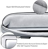 Vista 5 de Voova Funda protectora para laptop de 15.6 pulgadas, 360° compatible con MacBook Air 15 M2/M3/M4, MacBook Pro 15/16, Lenovo Dell HP de 15-16 Gris