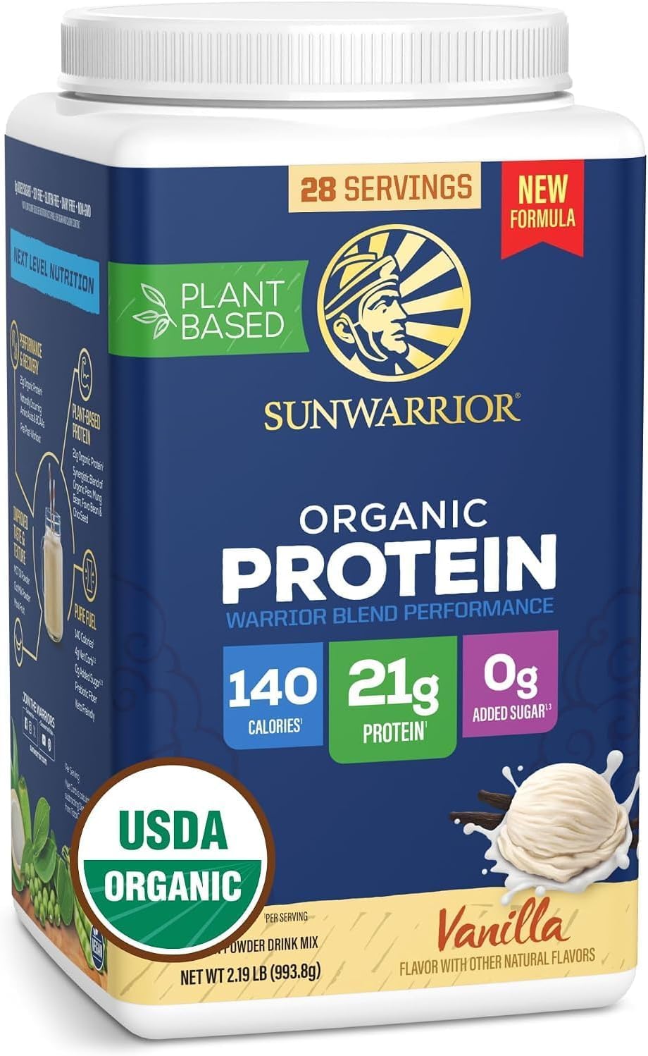 Sunwarrior Warrior Blend Organic Vegan Plant Protein Powder (32 Servings, Vanilla) — Amazon image 26