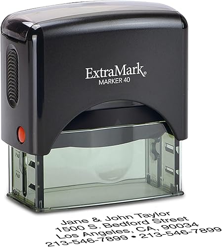 Sello de dirección de devolución  Sello de goma autoentintado personalizado  Sello personalizado  Texto personalizable con 15 colores  Invitación de