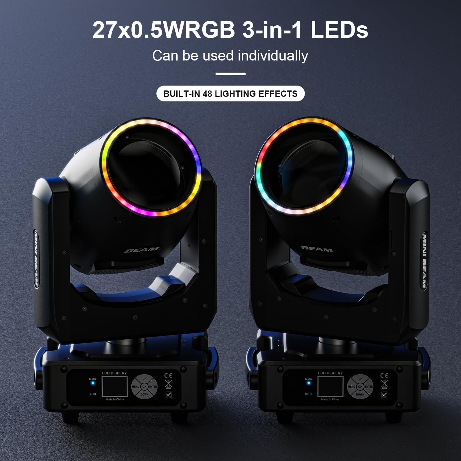 2PCS Teste Mobili LED Con flight case Mini 7R Beam 230W Lampada Luce da Discoteca Luci Palco18CH Moving Head per DJ Bar Festa Palcoscenico Club Illuminazione