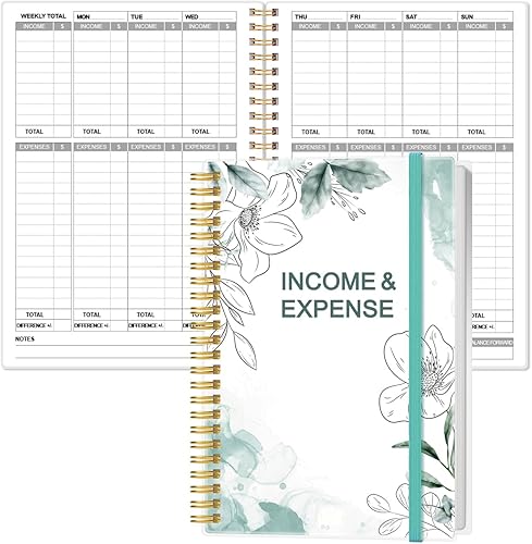 Heveboik Libro de registro de ingresos y gastos - Rastreador de ingresos y gastos A5 para pequeñas empresas, seguimiento contable de contabilidad