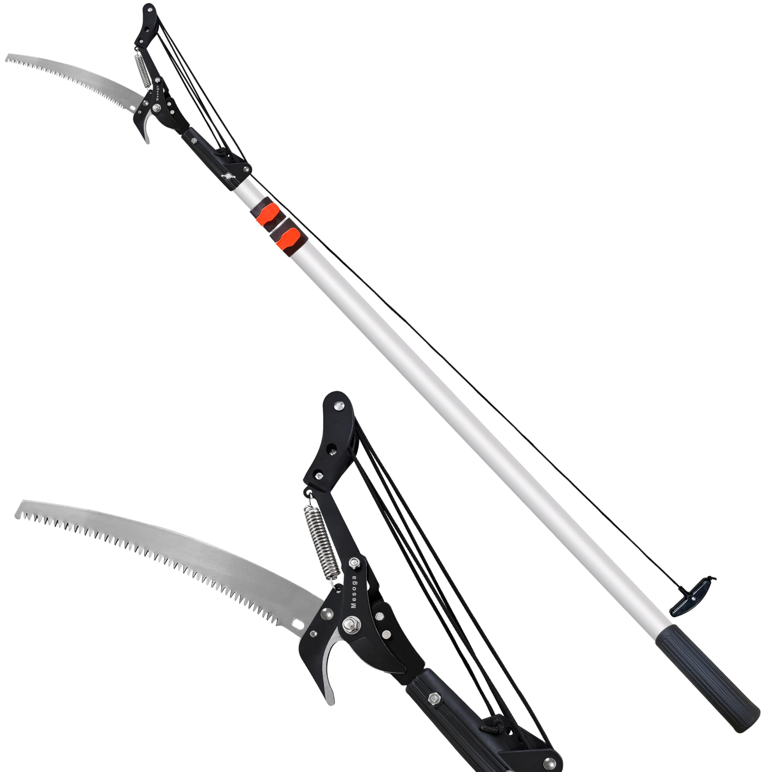 Tree Trimmer Pole Saw 4.9-13FT, Tree Pruner Extendable, Long Handle Pruning Shears, Tree Clippers, Branch Cutters, Telescoping Loppers