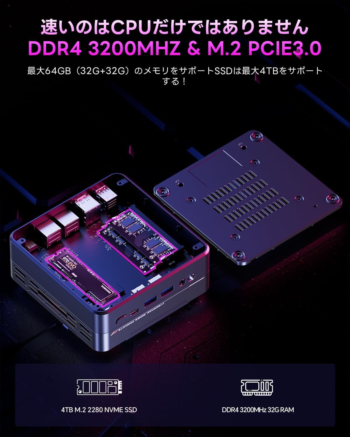 高性能ミニPC】AMD Ryzen 7 5800U搭載 16GBメモリ/512GB SSD Windows