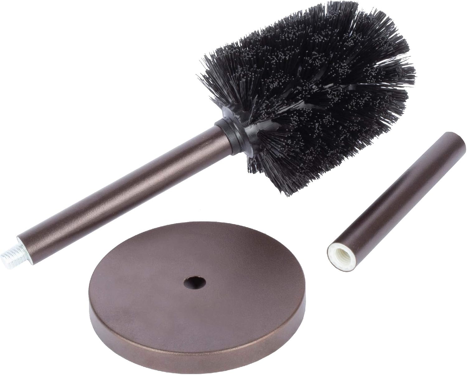 JS Jackson Supplies Sleek Toilet Brush and Holder with Metal Handle - Bronze image 2