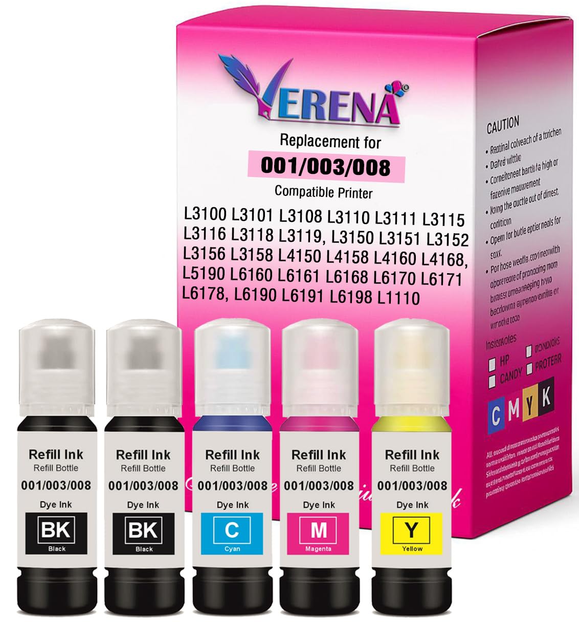 003 Refill Ink Compatible for Epson L3110, L3150, L3250, L3252 L3115, L3116, L3101, L3210, L3215, L3216, L3151, L3152, L3156, L5190 Printer (Black-2pcs & Color-3pcs)-image-45