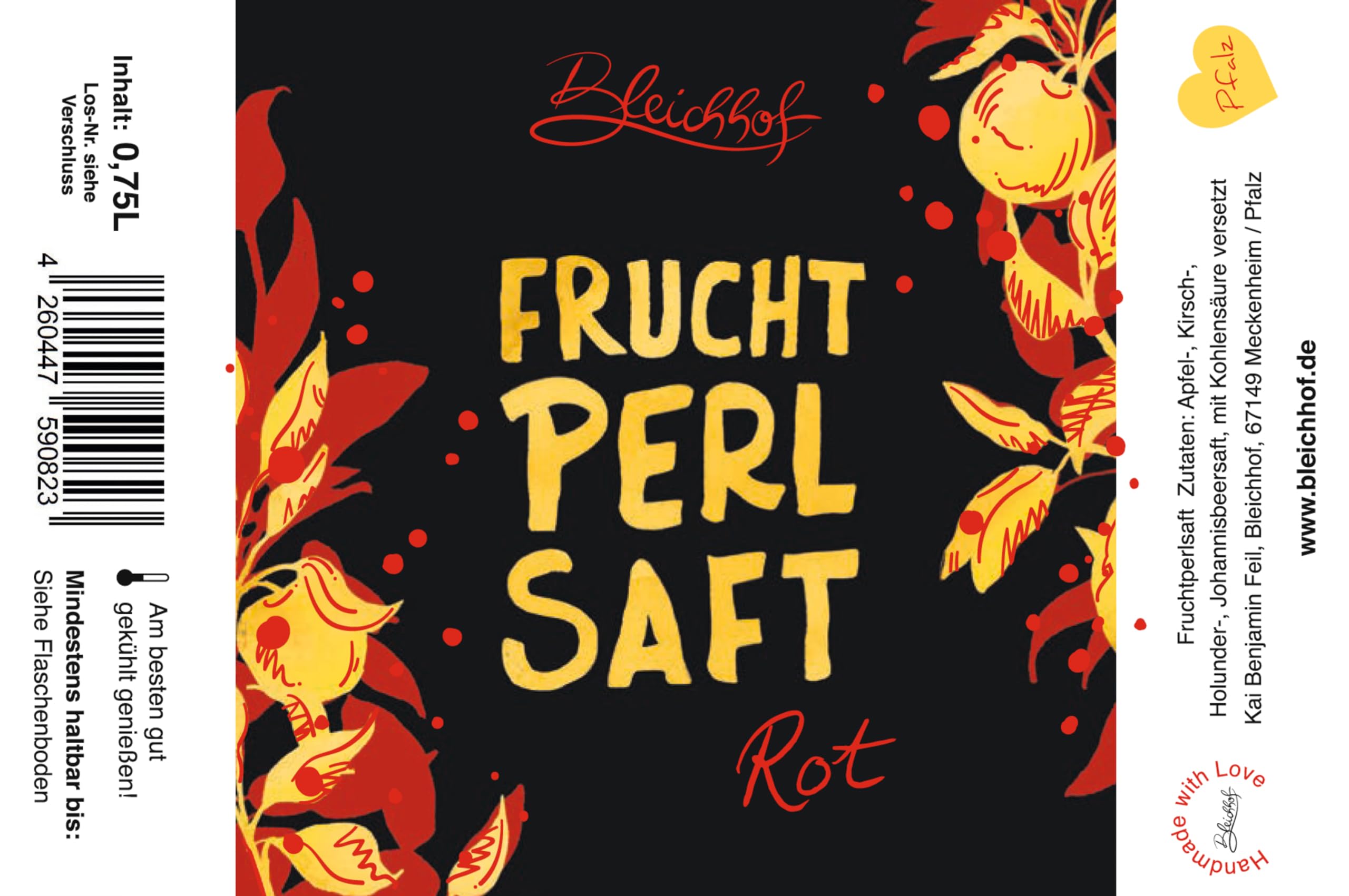 BLEICHHOF® Fruchtperlsaft (rot) (6x0,75l)