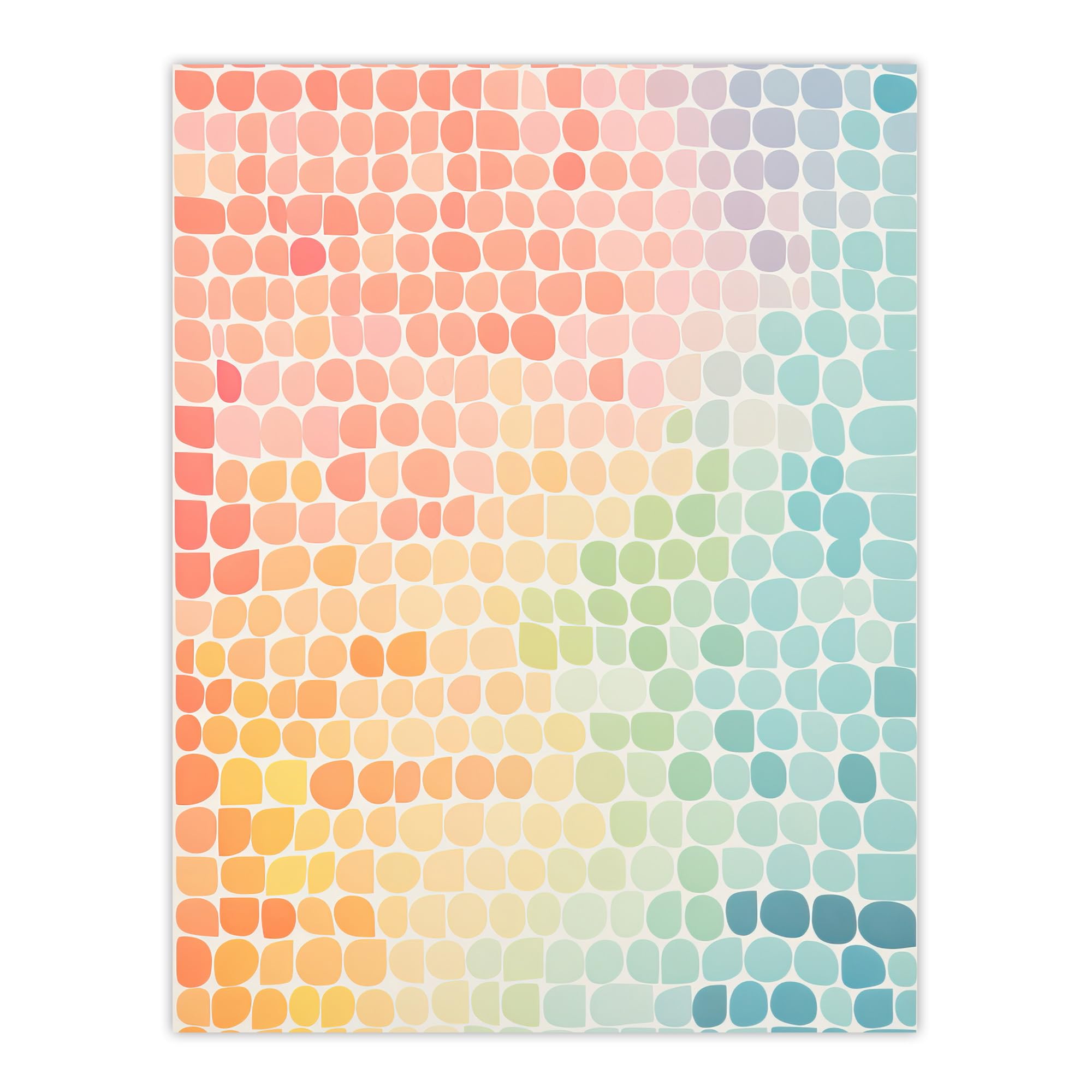 Artery8 Sunset On Sea Gradient Pastel Abstract Artwork Geometric Minimalist Extra Large XL Wall Art Poster Print