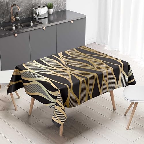 Miniatura 1 de Mantel decorativo dorado para mesa, mantel rectangular de picnic, decoración de granja, 30 x 30 pulgadas
