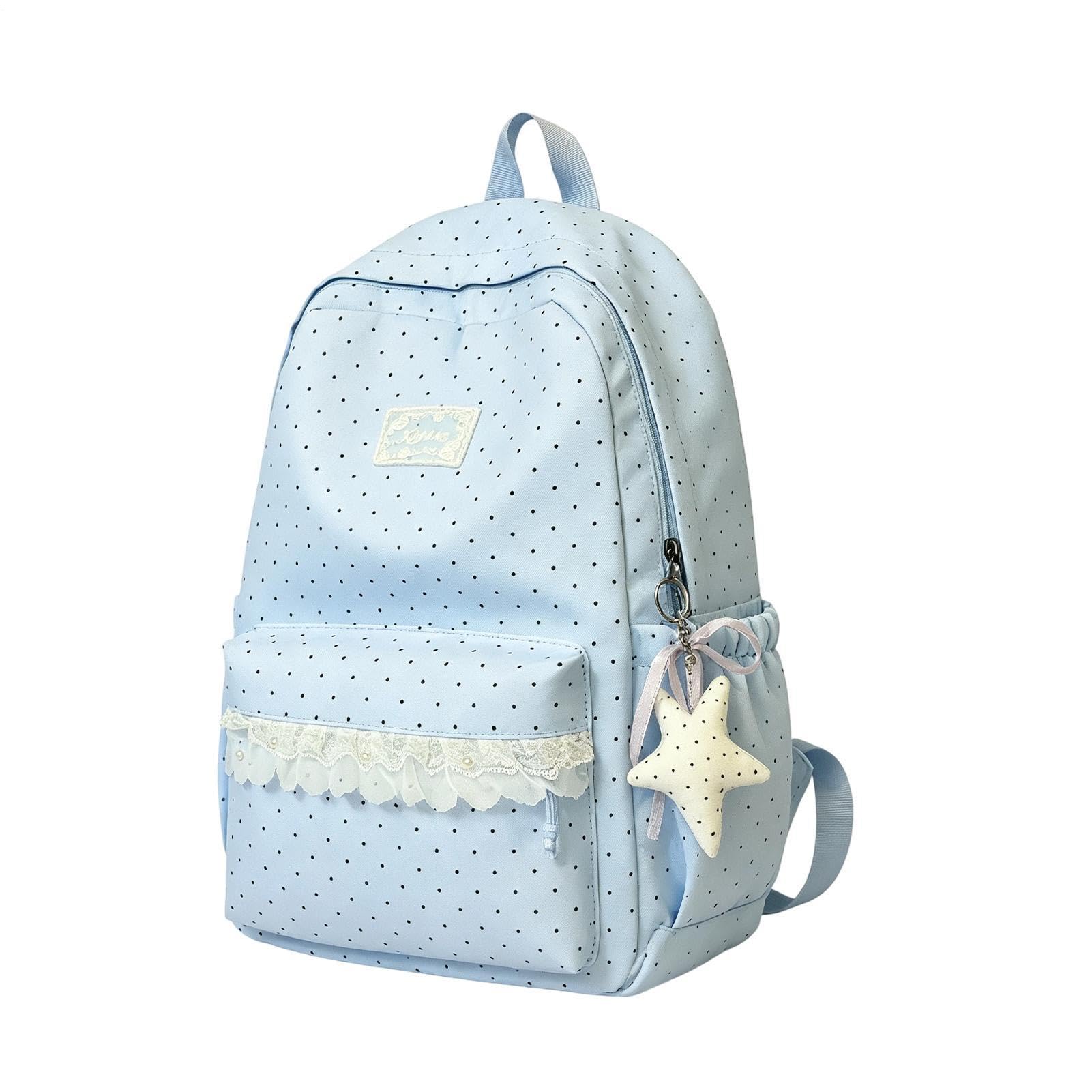Generico Zaino Aesthetic Zaino scolastico in pizzo capiente e leggero | Zaino Scuola Ragazza Per La Scuola, Zoo, Attività, Feste, Spuntini, Giocattoli, , Giardino, Campeggio E Picnic