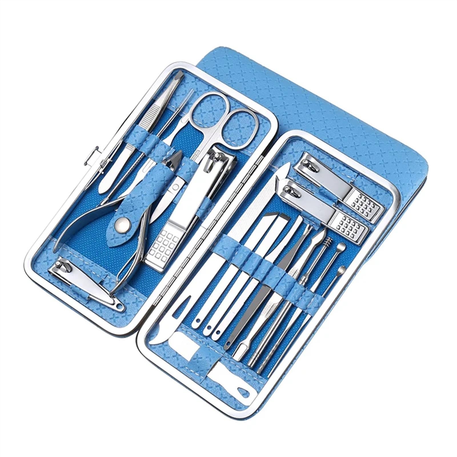 Kit de cuidado personal profesional acero inoxidable 19(Blue)