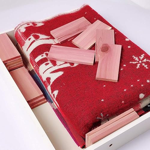 Miniatura 6 de Cedar Space Bloques de cedro para almacenamiento de ropa, 16 piezas, 2 paquetes de valor 100% bloques de cedro rojo aromático, tablones de cedro,