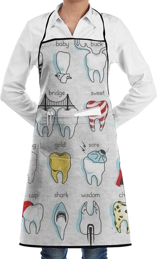 Dental Combination Bib Apron Waterdrop Resistant With 2