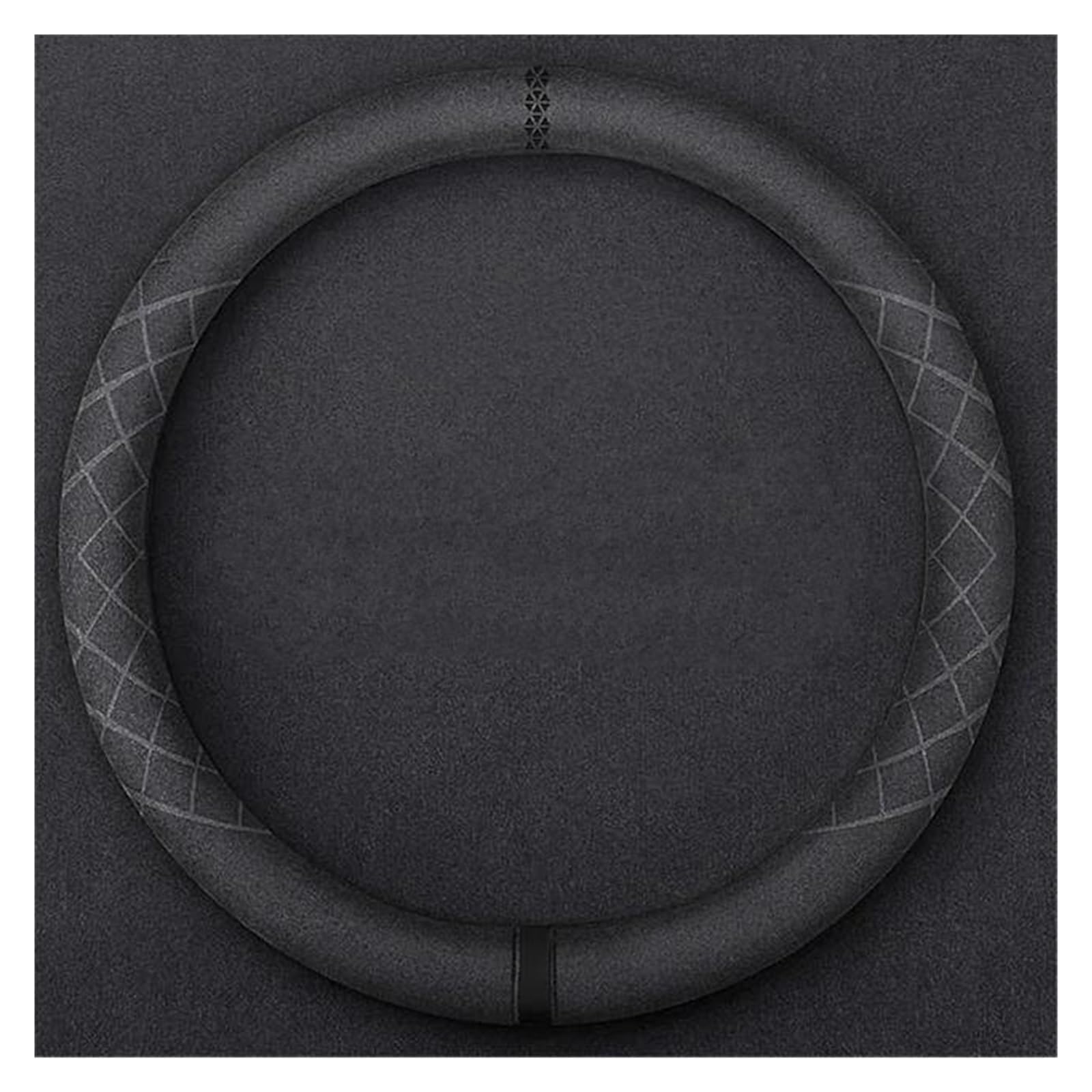 Volantes Protector para Volante De Coche, Cubiertas De Ante para Volante De 38CM, Cubierta Trenzada Interior Universal para Volante Funda Volante(Negro)