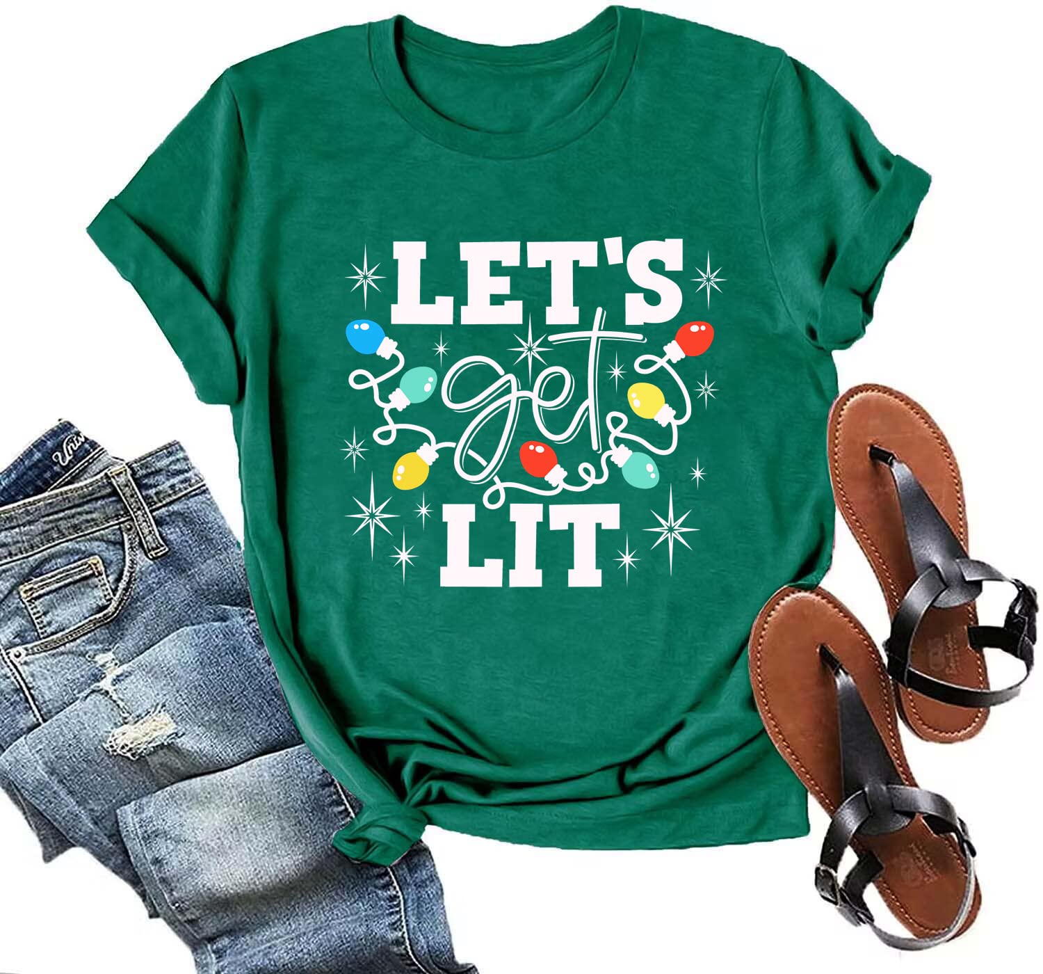 XMNDSMerry Christmas Shirts for Women