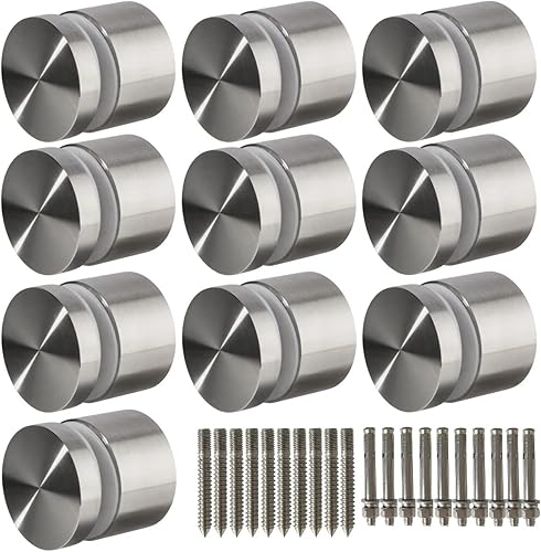 LukLoy SS316 - Paquete de 10 barandillas de vidrio resistentes para barandilla de vidrio de balaustrada de escalera de balcón, pasadores de