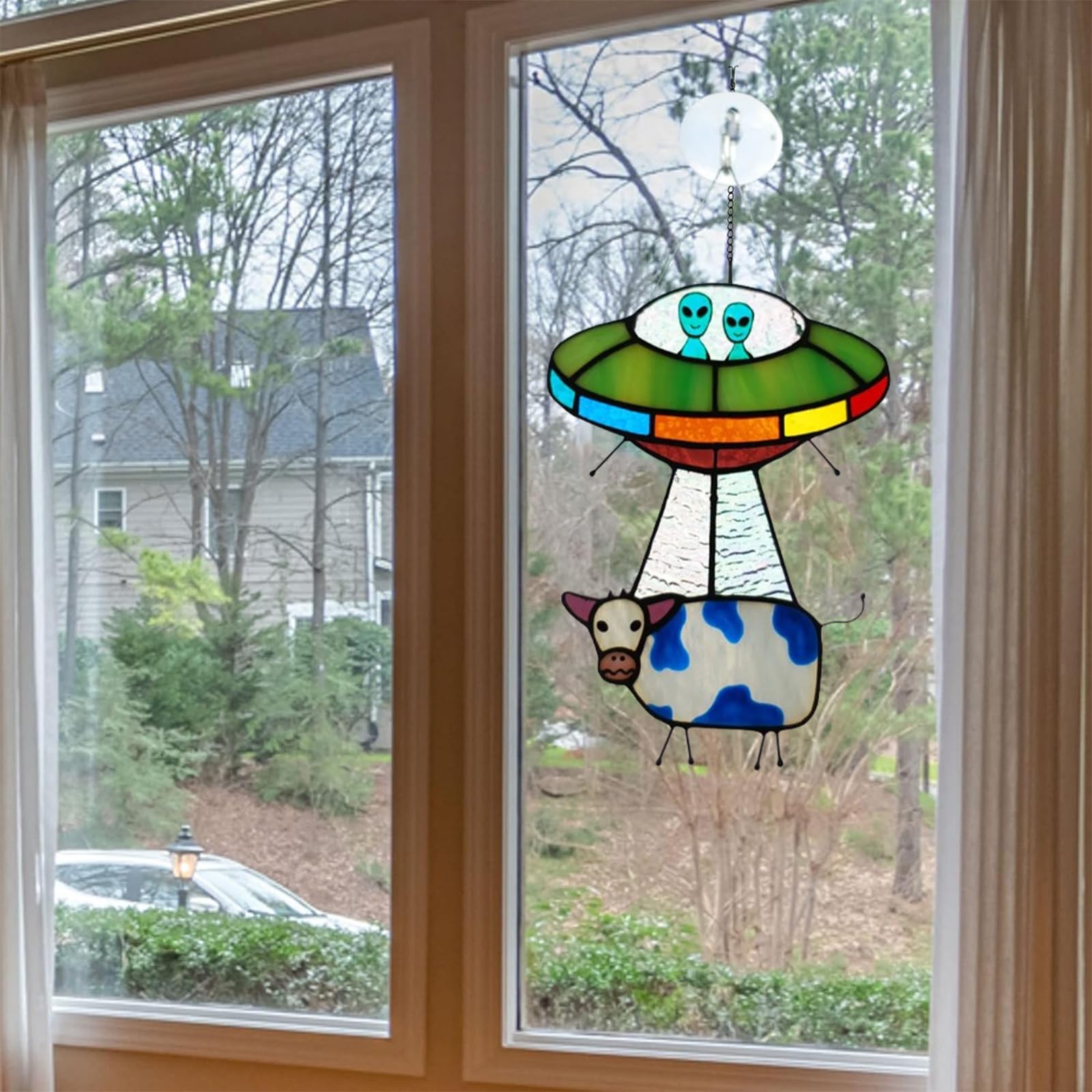 Amazon.co.jp: ステンドグラス サンキャッチャー エイリアン