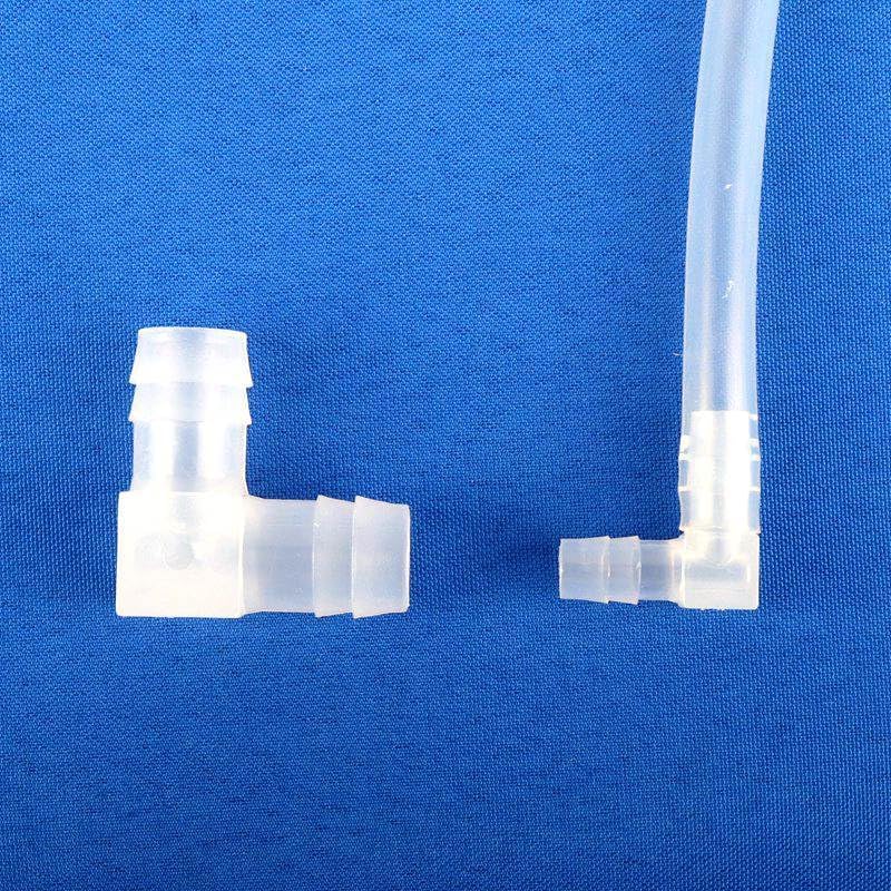 5pcs 4~20mm Food Grade PP Equal Elbow Connectors Aquarium Fish Tank Hose Joint Garden Water Connector Air Hose Connector(2.4-2.4 Elbow,50pcs)