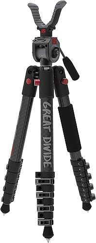 BOG Great Divide Western Tripod with Lightweight Carbon Fiber Construction, Arca-Swiss Compatibility, Retractable Spikes, Adjustable Legs and