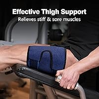 Vista 4 de Soporte para muslo, soporte de cuádriceps de isquiotibial y envolturas para muslos, soporte de manga de compresión ajustable para músculos
