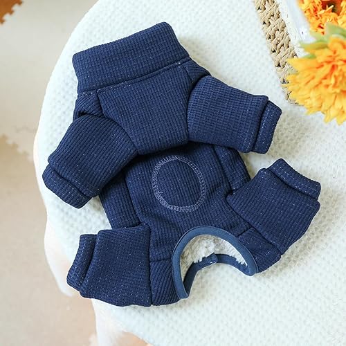 Miniatura 6 de Ropa para perros pequeños, cuello alto, abrigo de forro polar para otoño e invierno, overol para perro, pijama para cachorros, ropa de gato,
