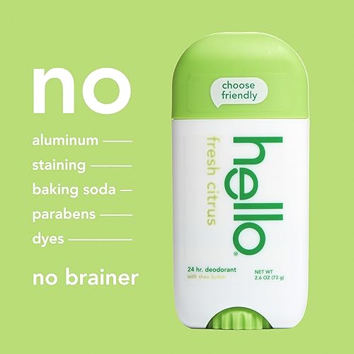 Miniatura 5 de hello Paquete variado de desodorantes (coco dulce, cítricos frescos, salvia blanca) para mujeres y hombres, sin aluminio, sin bicarbonato de sodio,