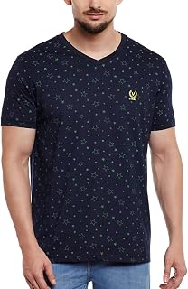 Vimal Men's Printed V Neck Cotton T-Shirt