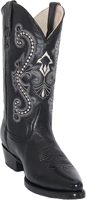 The Westerns Shops Mens Genuine Leather Luxury J Toe Western Cowboy Boot
