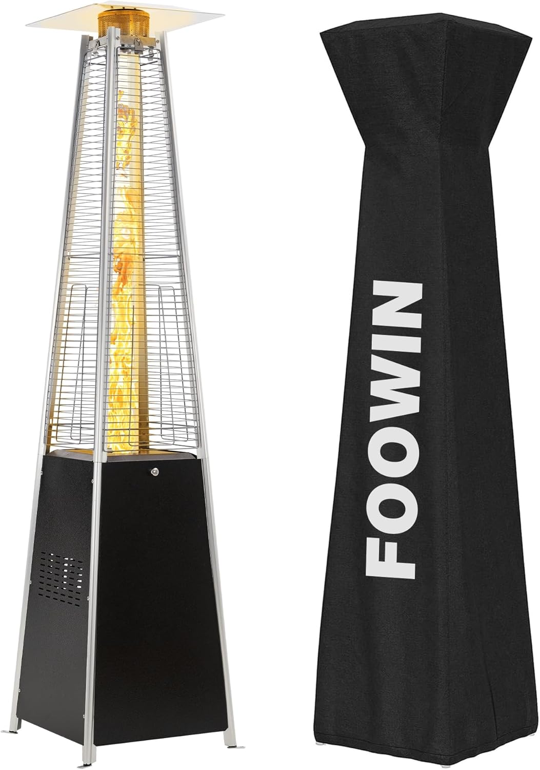 FOOWIN Pyramid Patio Propane Heater，48,000 BTU Outdor Patio