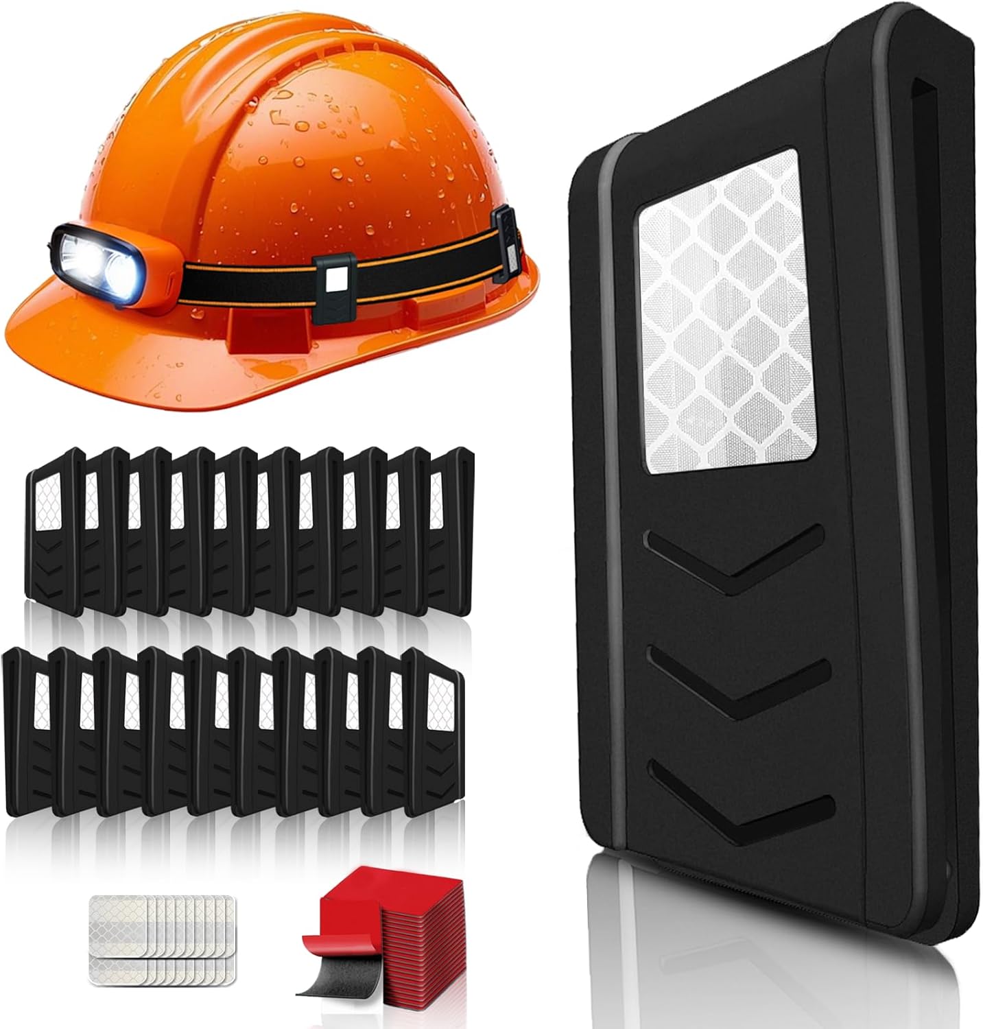 Hard Hat Clips for Headlamp 20 Pack Hardhat Headlamp Clips,Hard Hat Light Clips Hardhat Clips for Headlamp,Light Holder for Hard Hats