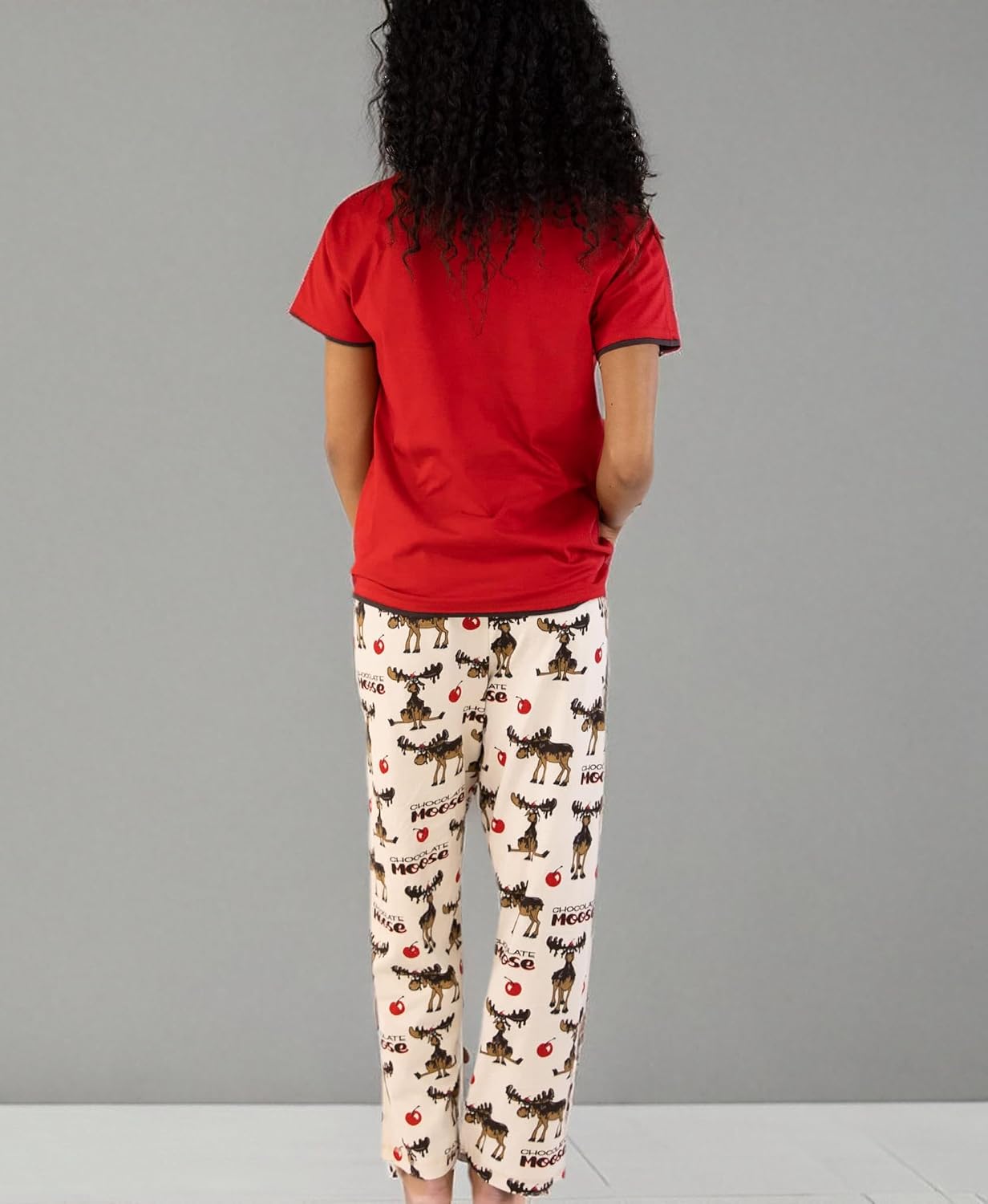 Lazy One Novelty Pajamas Two Piece Set For Women – Funny Cotton Sleepwear with Short Sleeve Top & Lounge Pants with Pockets