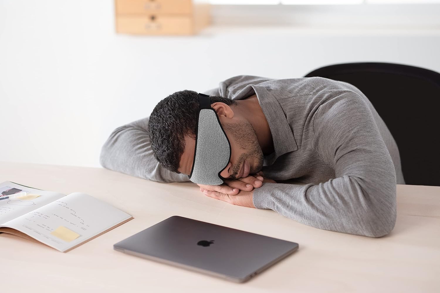 OSTRICH PILLOW Eye Mask | 3D Ergonomic mask | Adjusts to The Shape of Your face | Mask for Sleeping, Resting, Relaxing | Blocks Light for Total Darkness (Gray) : Beauty & Personal Care