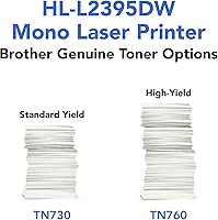 Vista 2 de Brother Impresora láser monocromática todo en uno serie HL-L2395DW - Impresión de escaneo - Impresión dúplex automática - 36 ppm, 2400 x 600 ppp