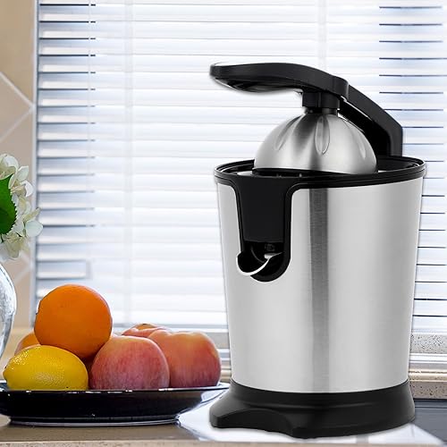 Miniatura 7 de Exprimidor eléctrico de naranja premium, exprimidor de limón, exprimidor de lima, exprimidor de cítricos de acero inoxidable con mango de agarre