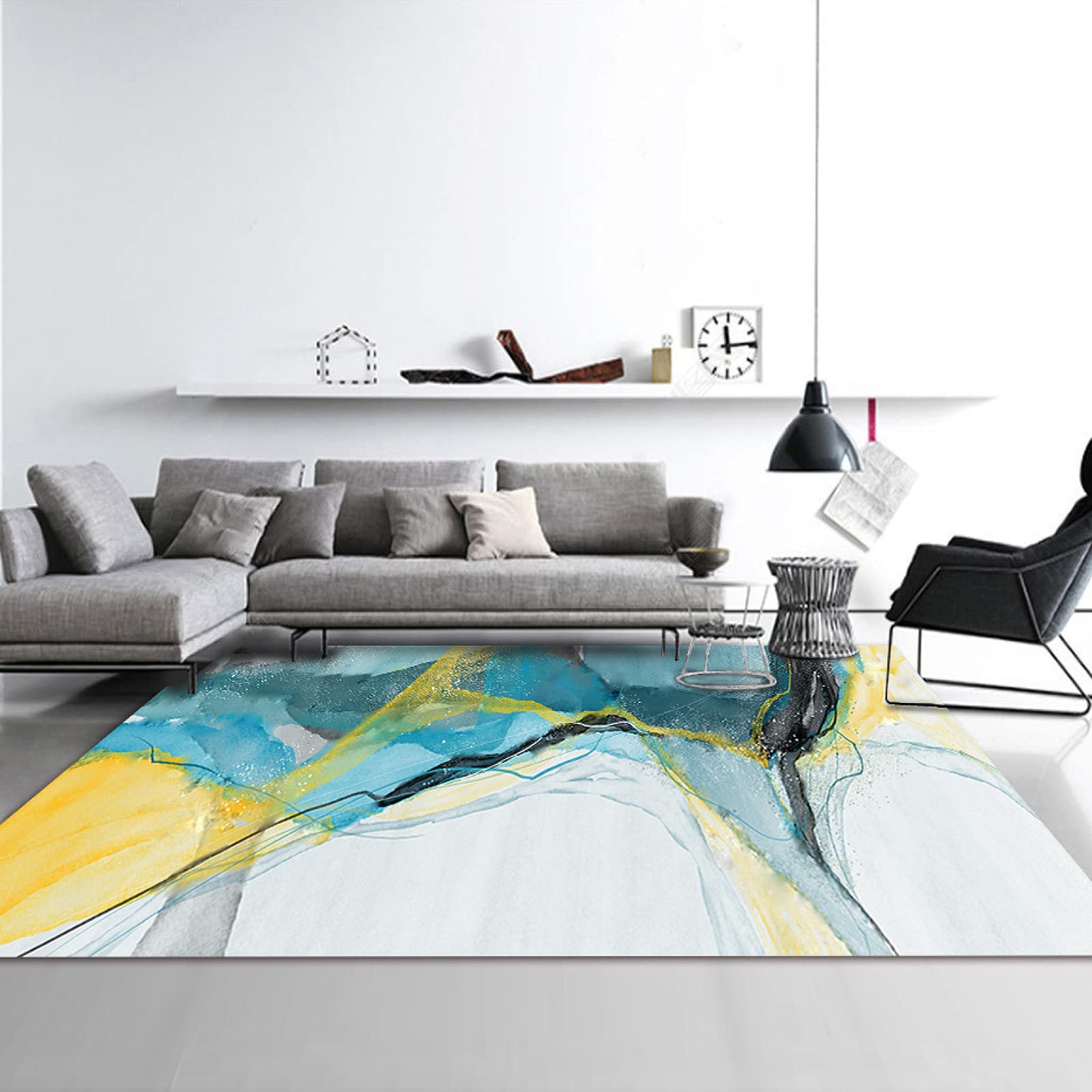 Tapis de chambre à coucher doux et lavable pour créer un espace de jeu scandinave