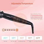 LOVANI Curling Iron Brush,Hot Hair Curling Wand with 1 Inch Ceramic Ionic Barrel,Dual Voltage Instant Heat Up Travel Hair Curler