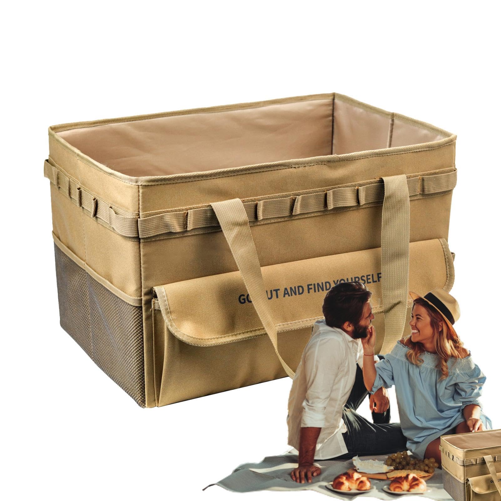 Contenedores de almacenamiento para camping y hogar bolsa plegable impermeable negra