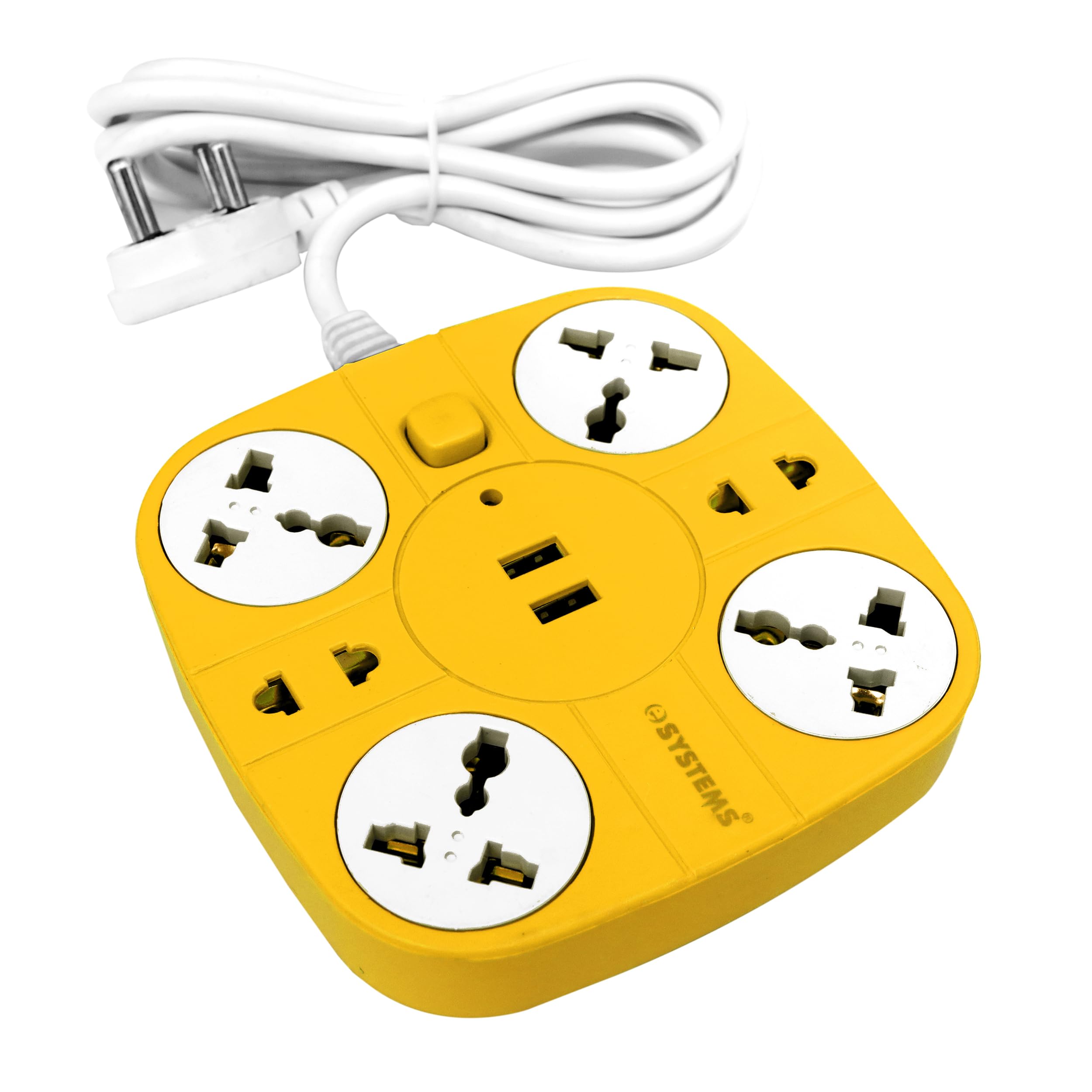 Extension Cord with USB Port – 10 Amp [6 Socket Outlet with 2 USB Port] [Fire Flame Proof] [USB Charging Port][1.8 Meter Cord] Multi Plug Extension Board (Grey)-picture-19