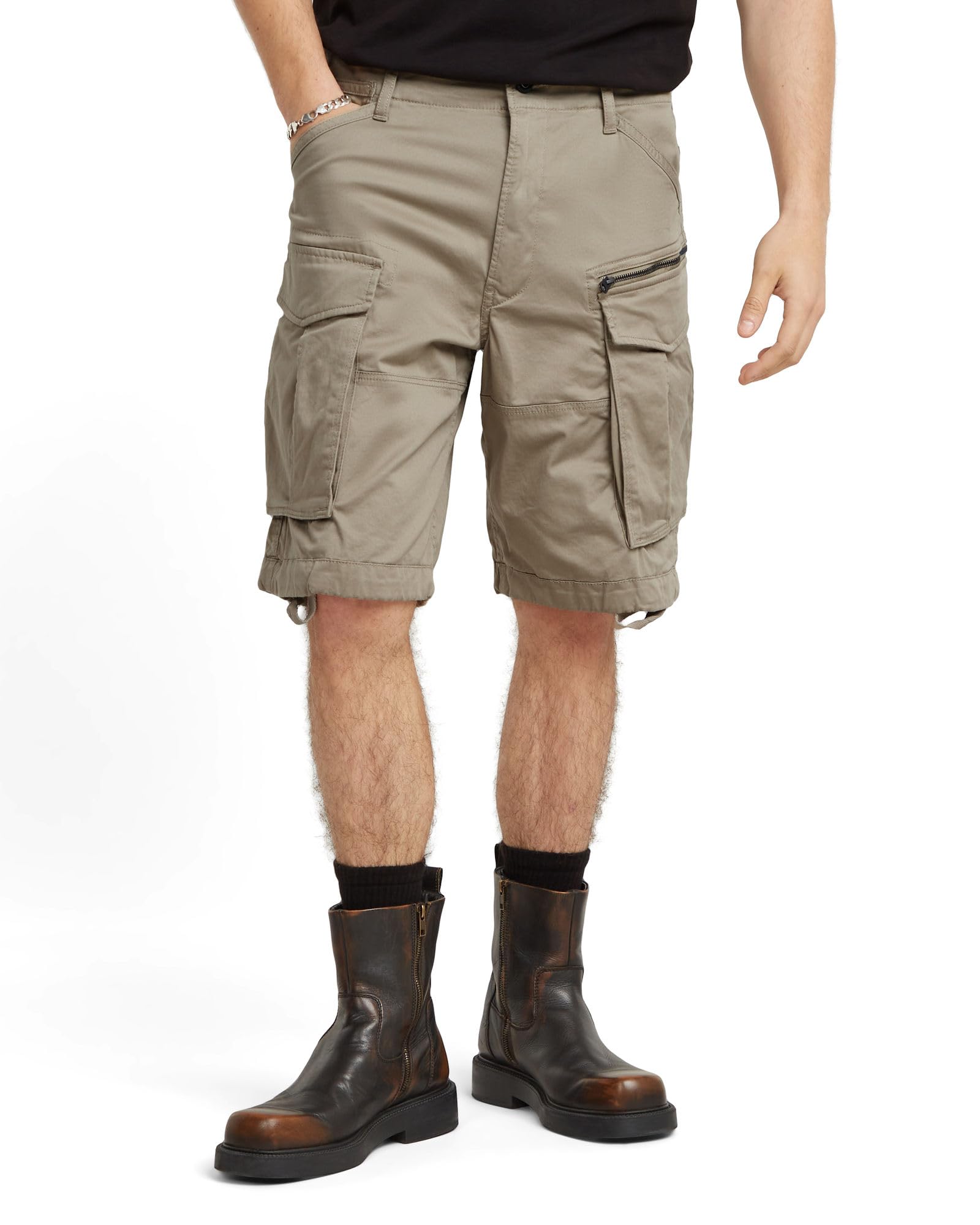 [ジースターロゥ] メンズ ハーフパンツ カーゴ ショートパンツ ルーズフィット ゆったり Rovic Relaxed Short
