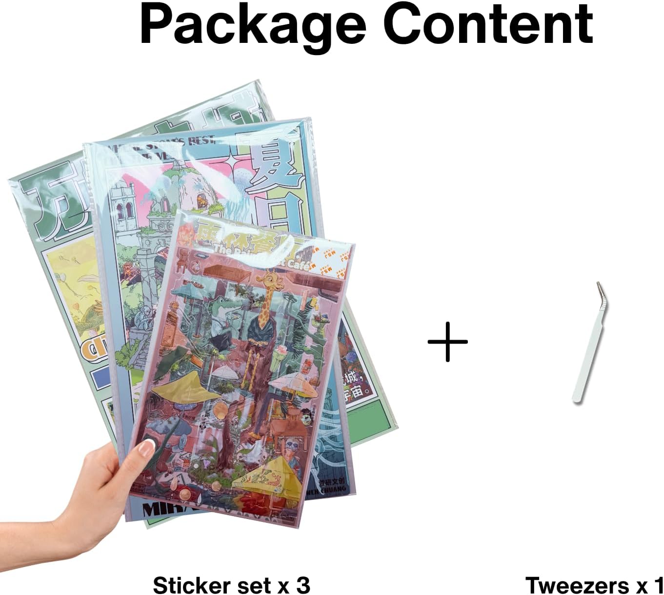 3 Sets Large Size DIY Scene Stickers for Adults, Make Your Own Mini House Landscape, Creative Sticker Art Craft Kit, Stress Relief Relaxation Hobby Activity - City of All Beings. image 4