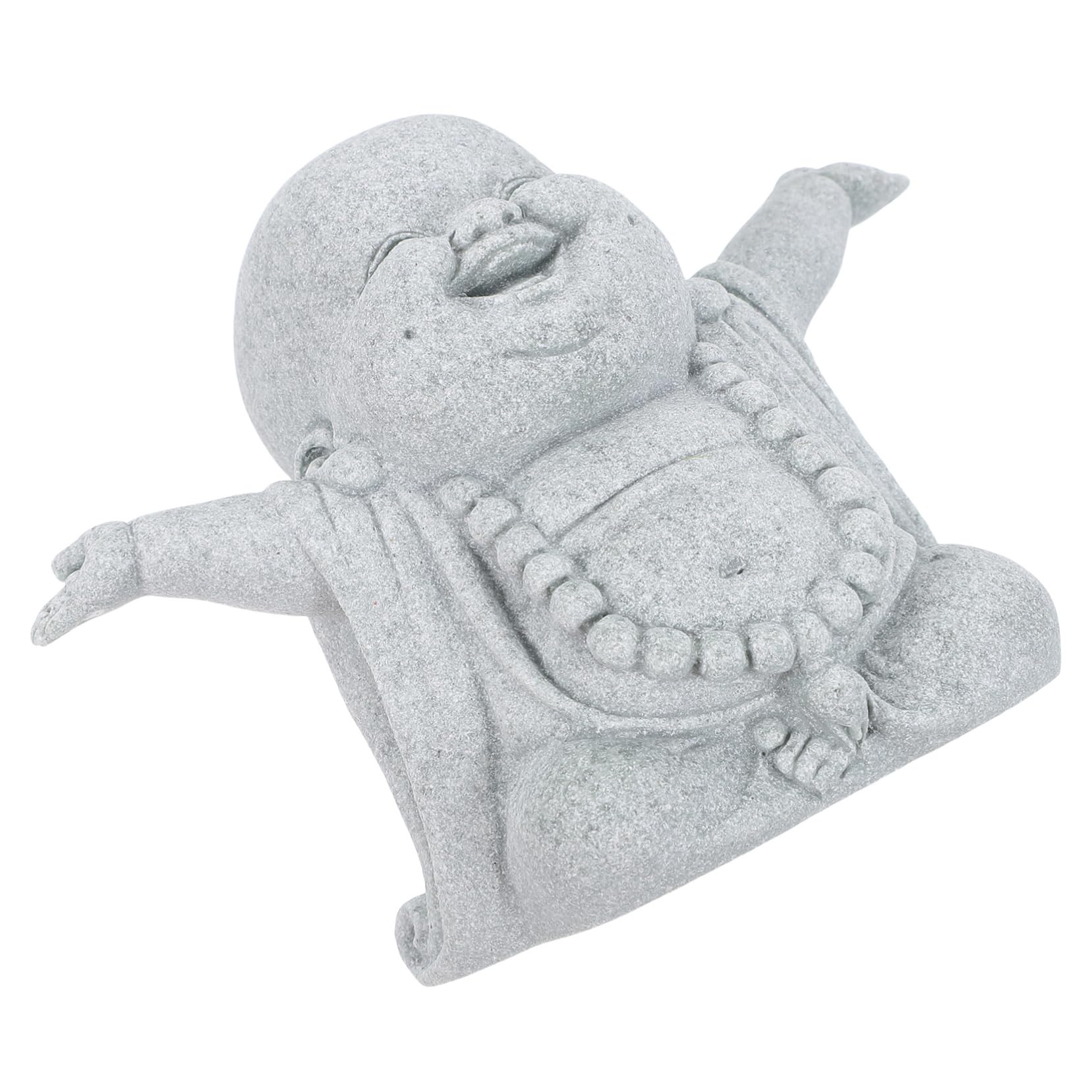 Sosoport 5piezas Estatua De Buda Decorativa para Acuario Miniatura De Arenisca para Pecera Adorno para Decoración De Escritorios y Estanterías